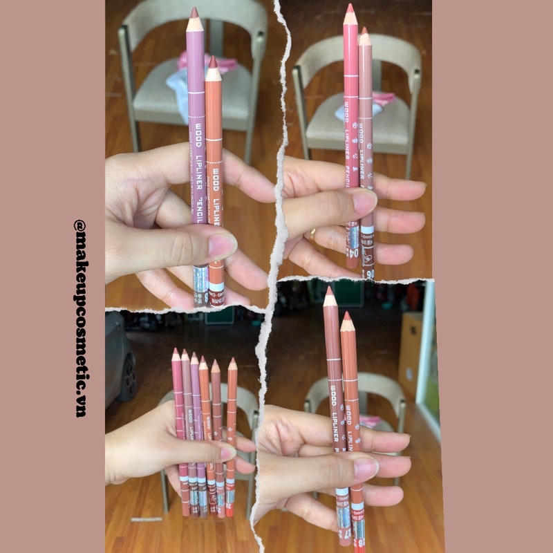 Chì Kẻ Viền Môi Tone Nude Cao Cấp Siêu Tây Lì, Lâu Trôi, Chống Nước Lip Liner Pencil