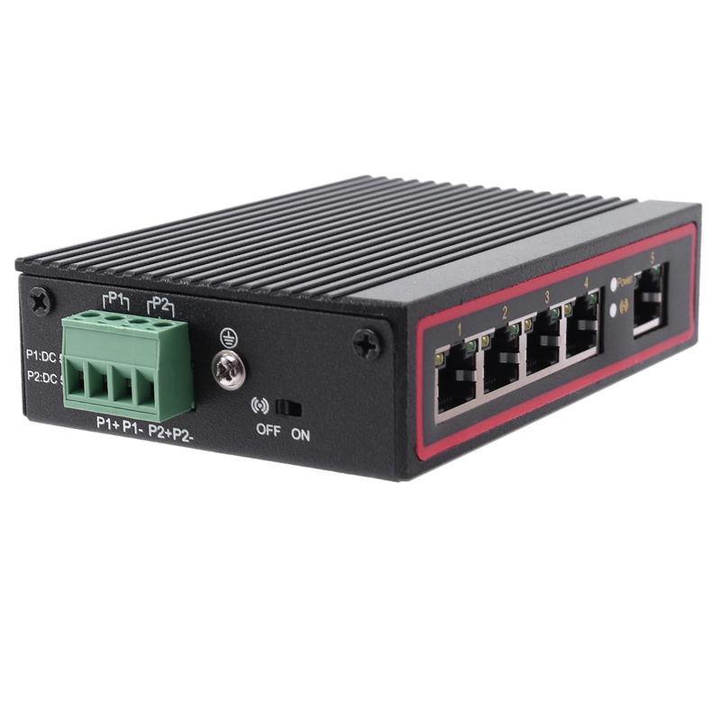 5-Port RJ45 10/100M Ethernet Desktop Switch Hubs Laptop DIN Rail Type