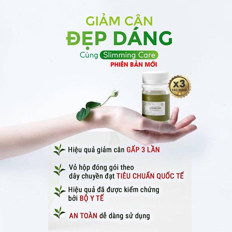 Trà thảo mộc giảm cân Slimming Care X3 chính hãng, viên uống X3 giúp đào thải mỡ thừa, giảm cân nhanh chóng an toàn
