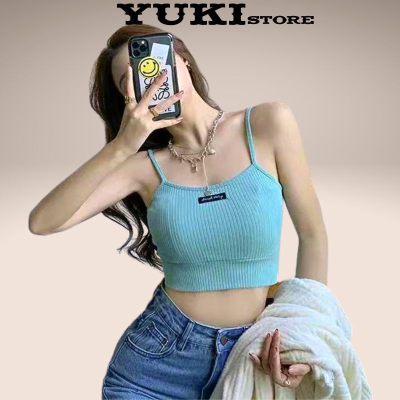 Áo Bra Cotton 2 Dây Gân Tăm Gợi Cảm YUKI STORE 6703