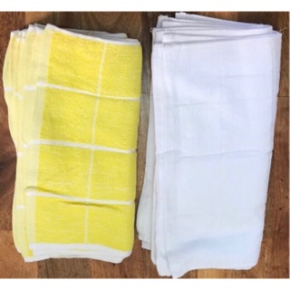 Combo 10 khăn vuông trắng + vuông vàng