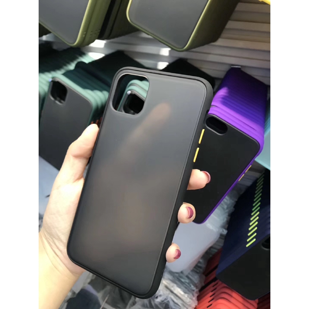 Ốp oại mềm mặt lưng màu đục viền màu kẹo chống trơn cho iPhone 11 Pro X XS Max XR 6 7 8 Plus 11Pro Max | BigBuy360 - bigbuy360.vn