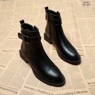 Hàng QCCC giày boot nữ Martin đế 3cm phong cách Hàn Quốc kèm hình thật