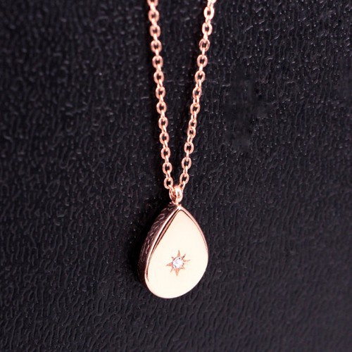 Dây Chuyền Nữ Giọt Nước Titan Ko Đen TT 2565