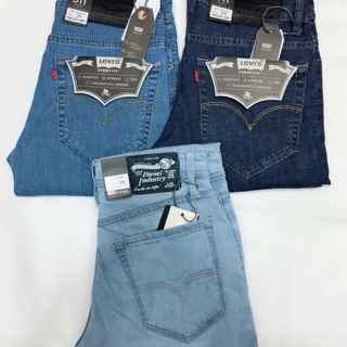 quần jeans nam dài ống suông