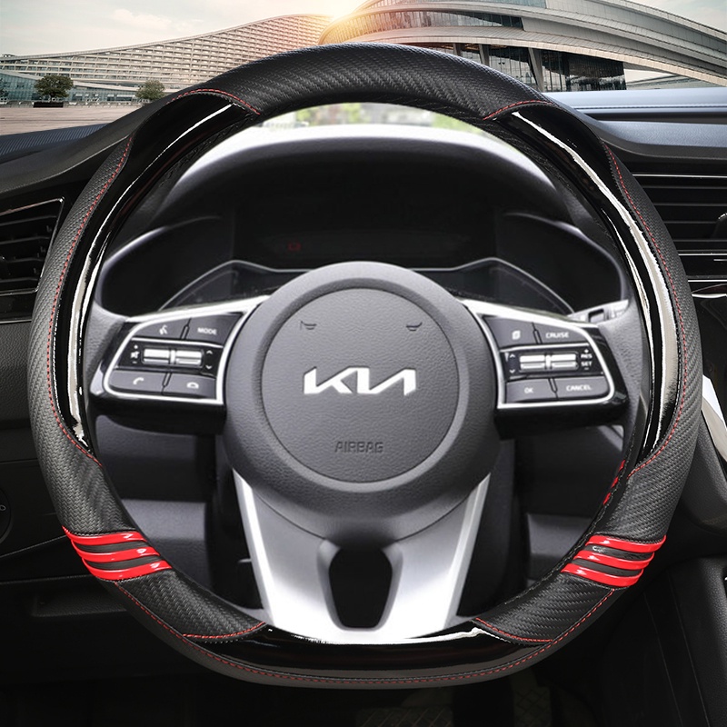 Bao Da Bọc Vô Lăng Xe Hơi 38cm 15" Cho Kia Ceed Sportage Picanto Cerato Seltos Soul Rio 3 4 5 K3 K5 2022