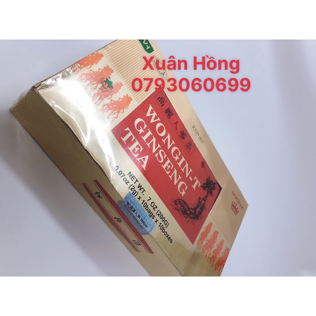 Trà Sâm Hàn Quốc Wongin-T Ginseng Tea Hộp 100 gói  Giá Rẻ -Date 2025
