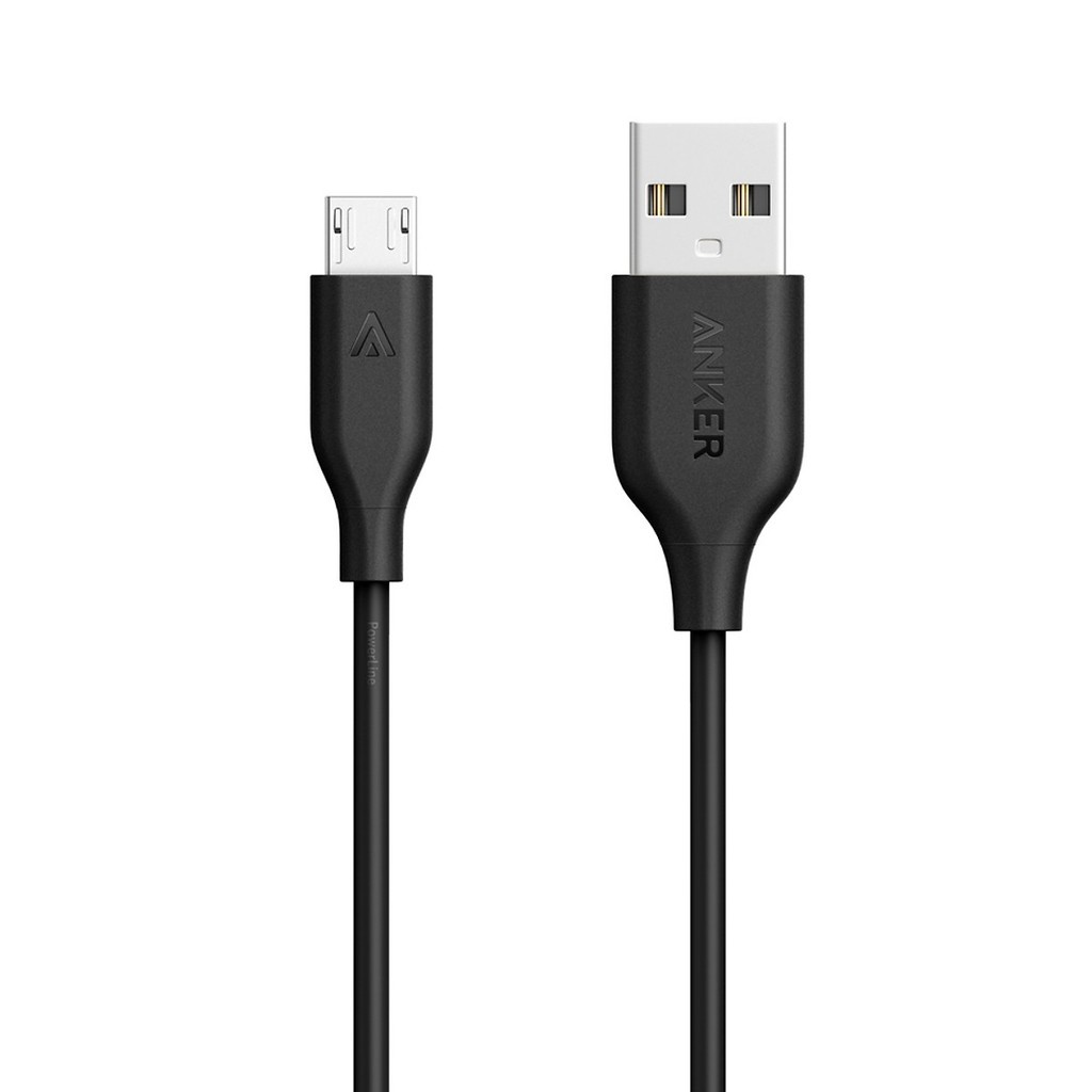 [Nhập mã JNTMAR giảm 30k ]Dây Cáp Sạc Micro USB Anker PowerLine 0.9m ( Đen ) - A8132 - Hàng Chính Hãng