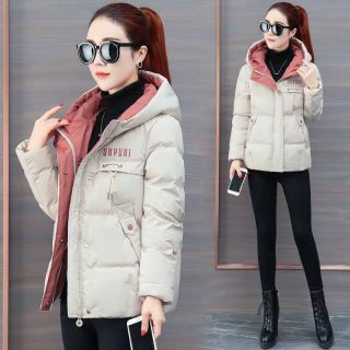 Áo khoác phao dáng ngắn có mũ dành cho nữ...