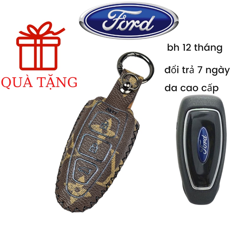 Bao Da Chìa Khóa Ford  Focus, Fiesta, Ecosport 2014-2017 Không Dây