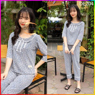 Đồ bộ nữ chất lụa, đồ bộ mặc nhà dày dặn mềm mịn kiểu dáng đẹp