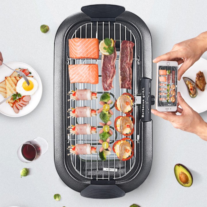 Bếp nướng điện 𝐅𝐑𝐄𝐄𝐒𝐇𝐈𝐏 trong nhà và ngoài trời BBQ