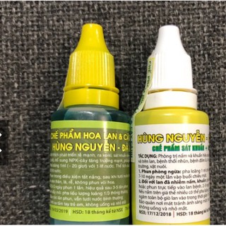 COMBO-2 LỌ CHẾ PHẨM HÙNG NGUYỄN, THUỐC PHÒNG TRỊ NẤM,VI RÚT,VI KHUẨN CHO LAN VÀ CÂY CẢNH