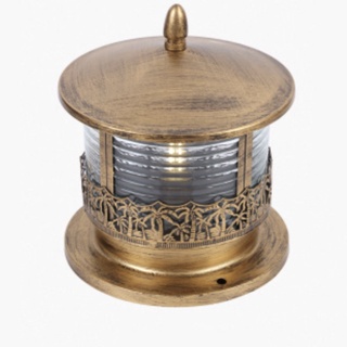 Đèn trụ cổng tân cổ điển trụ tròn màu vàng cổ chưa bao gồm bóng đèn S-6184
