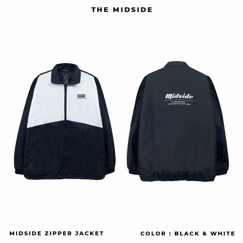 Áo Khoác Dù Nam Dây Khóa Kéo Hai Lớp MIDSIDE Cổ Trụ Form Rộng Mặc Thoải Mái [NEW UNISEX]