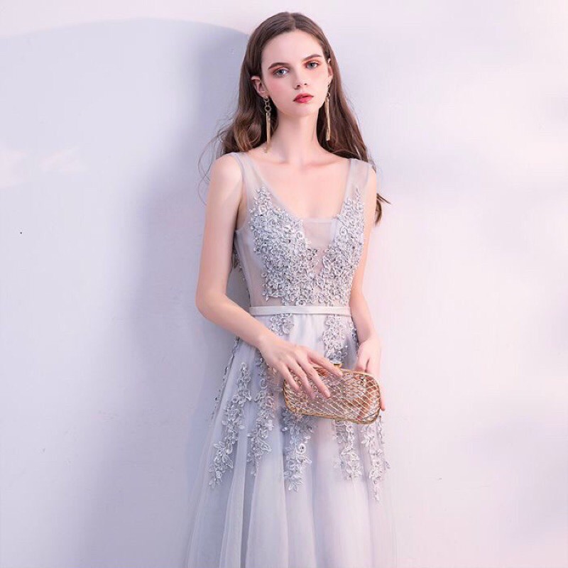 đầm dài phối hoa