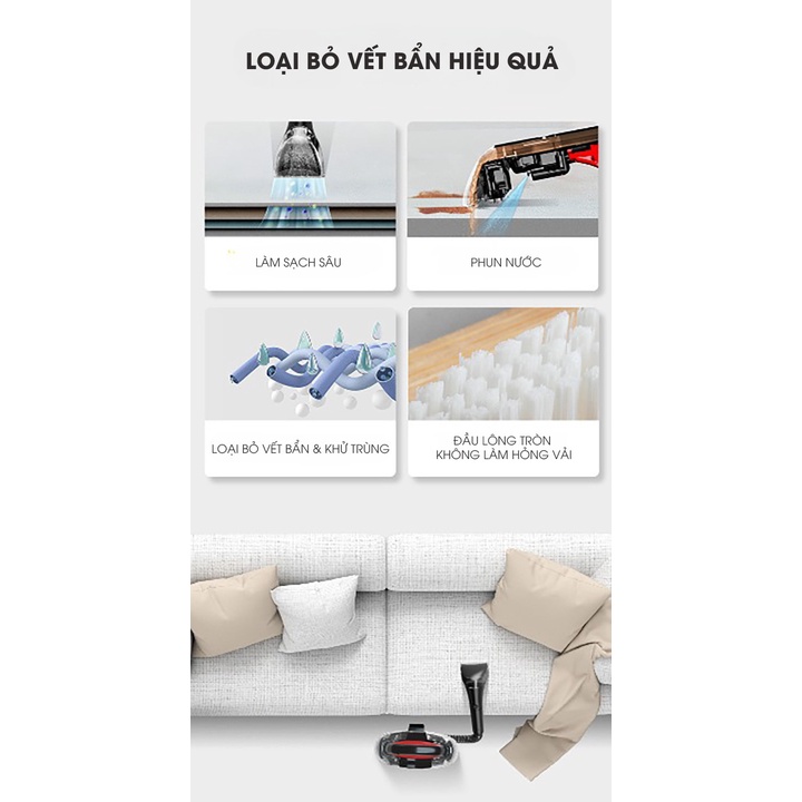 Máy Giặt Khô Diệt Khuẩn Nệm Thảm Sofa Bissell SpotClean
