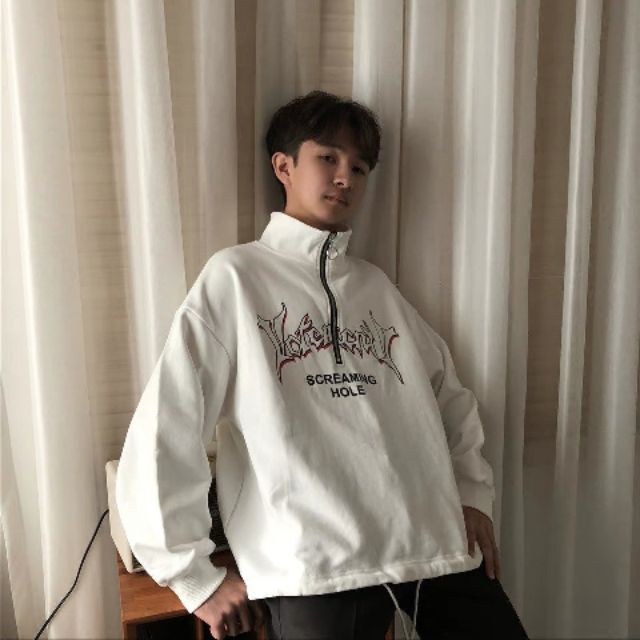 Áo Sweater phối Zip