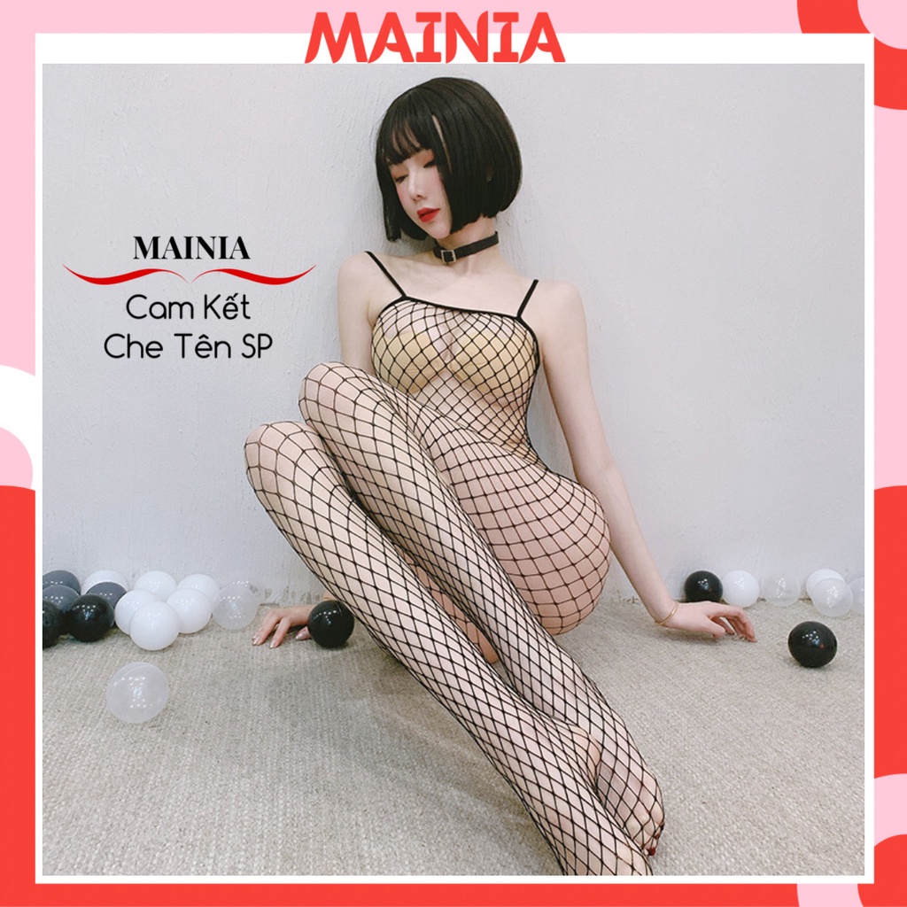 Bộ Đồ Ngủ Body Liền Thân Hai Dây Full Lưới Sexy Gợi Cảm Quyến Rũ Mainia Shop | BigBuy360 - bigbuy360.vn