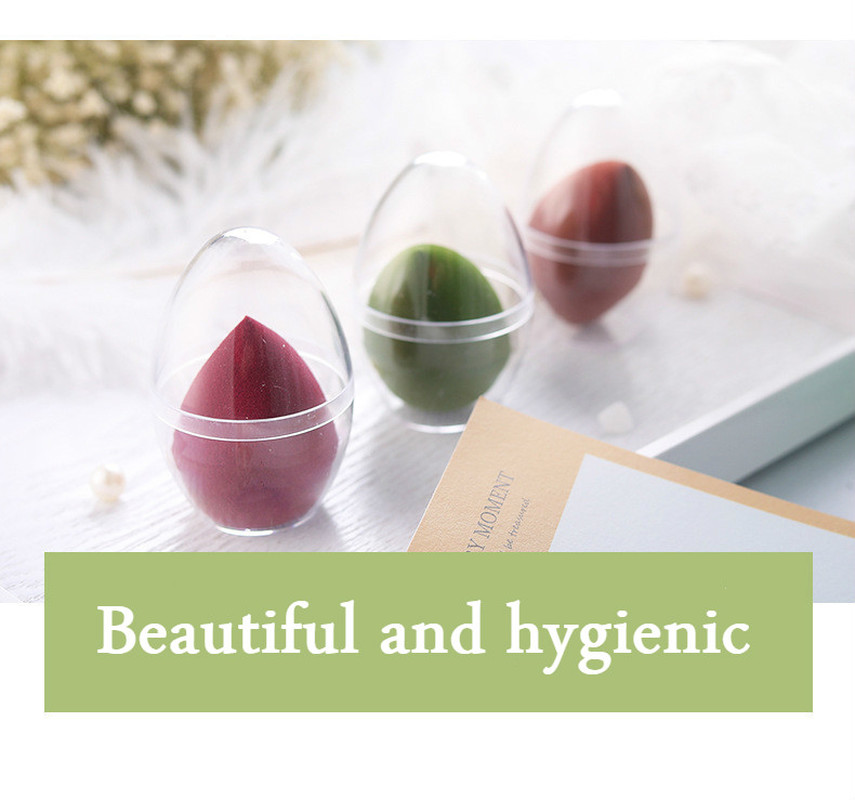 [Hàng mới về] Hộp đựng bông phấn hình quả trứng chống ẩm tiện dụng