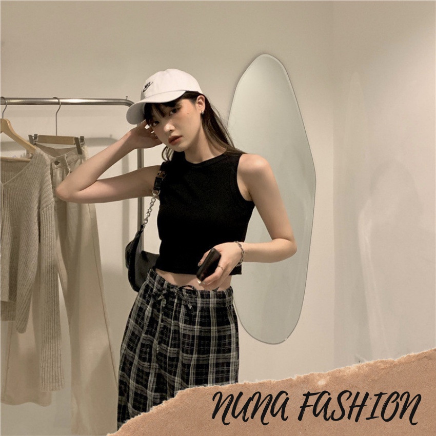 Áo croptop nữ sát nách ba lỗ thun cao cấp không tay kiểu ôm body tank top vải cotton co giãn tốt NUNA FASHION CRT01