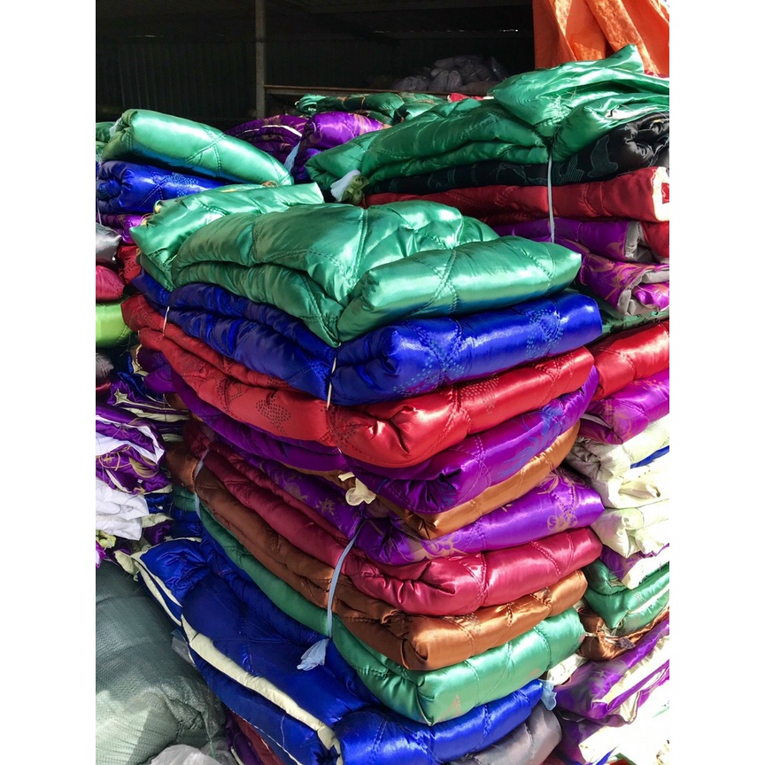 Chăn Bông Đà Lạt 1m6 x 1m9 x 2cm Giá Rẻ Dùng Lót Nằm - Trải Nệm Êm Lưng - Nệm Vải