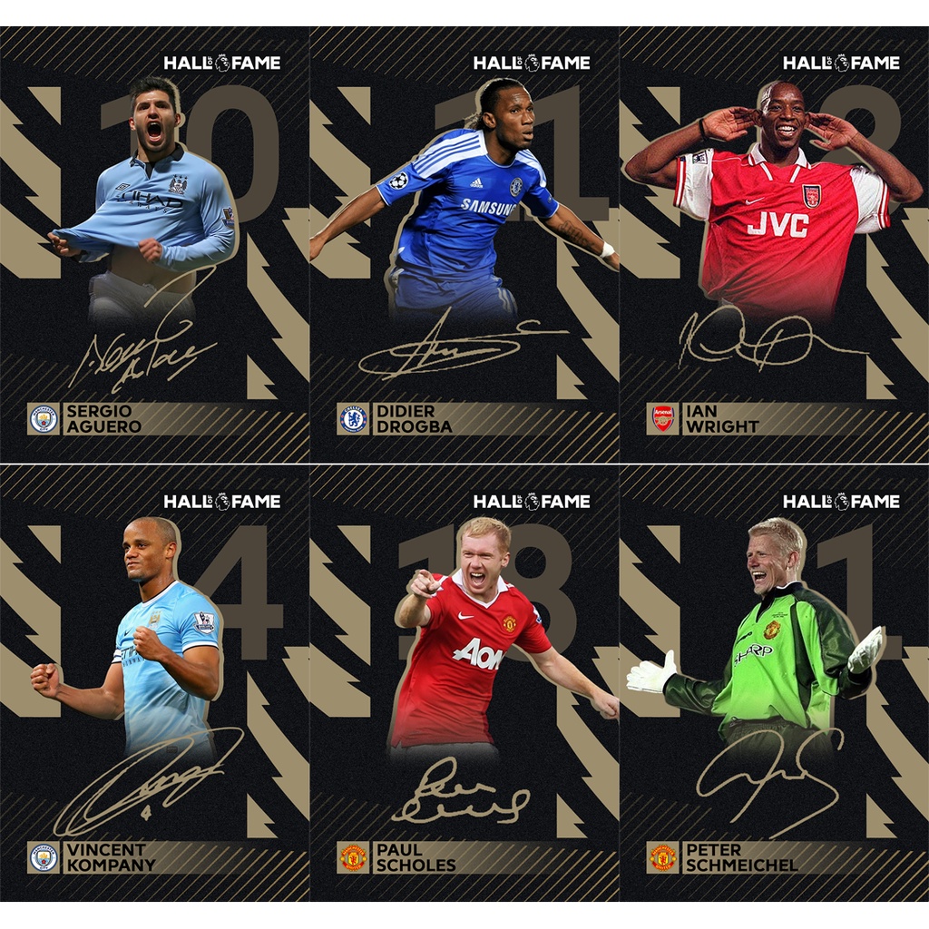 Thẻ Cầu Thủ Bóng Đá SKY Card HALL OF FAME - Beckham Shearer Rooney Lampard Gerrard Vieira Henry Bergkamp Cantona Keane