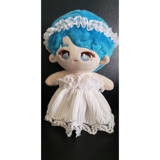 Outfit doll 20 cm đầm xinh trắng