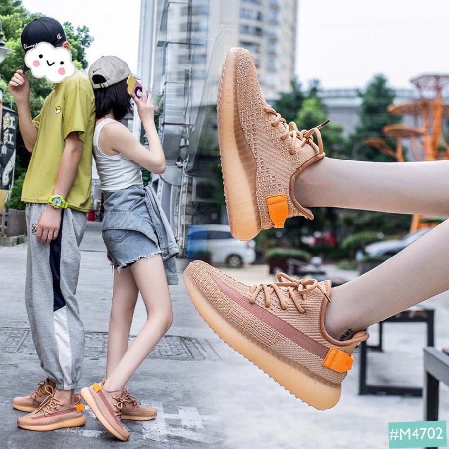 ( Hàng Đẹp ) Giày Cặp Đôi Nam Nữ MINSU M4702, Giày Thể Thao Sneaker Nam Nữ Y350 Phản Quang Hàn Quốc Mang Đi Chơi Đi Học,