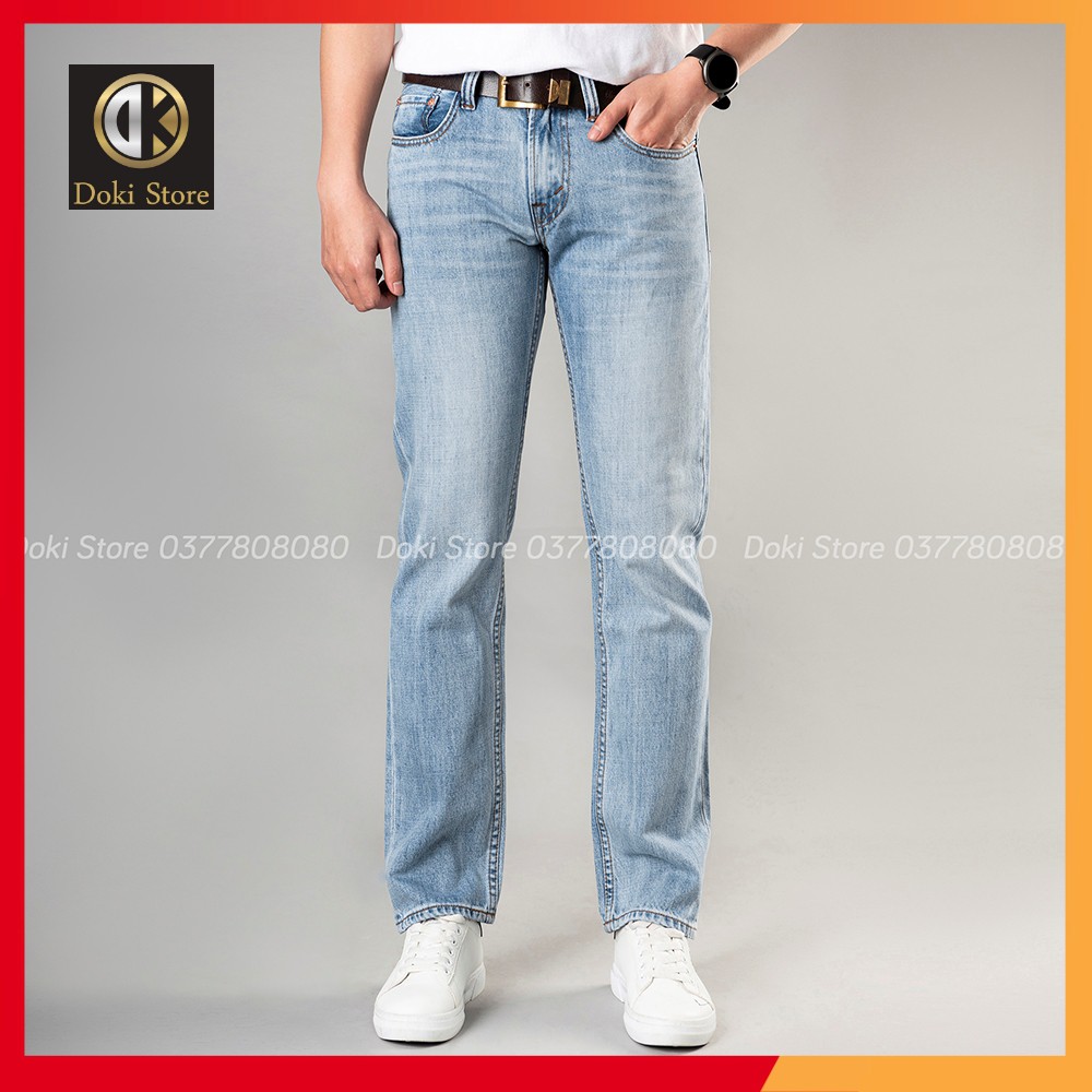 Quần Jean Ống Suông Nam Cao Cấp Nhiều Màu, Quần Jean Nam Chất vải không co giãn, DOKI