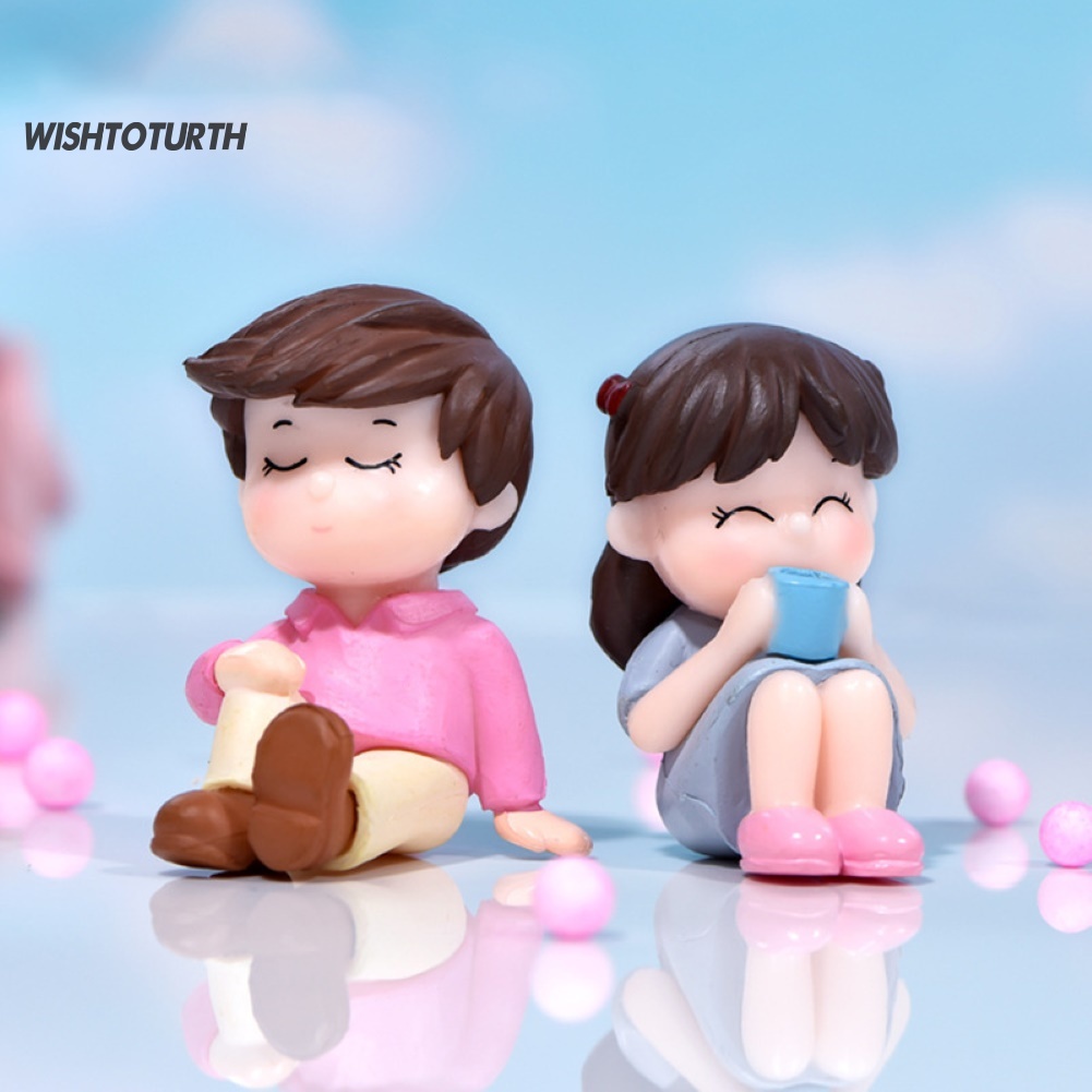 Set 2 Mô Hình Cặp Đôi Xinh Xắn Dễ Thương