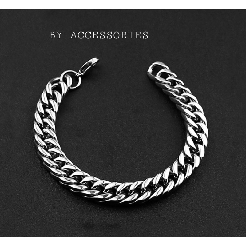 Lắc tay titan xích kép khoá càng cua không gỉ