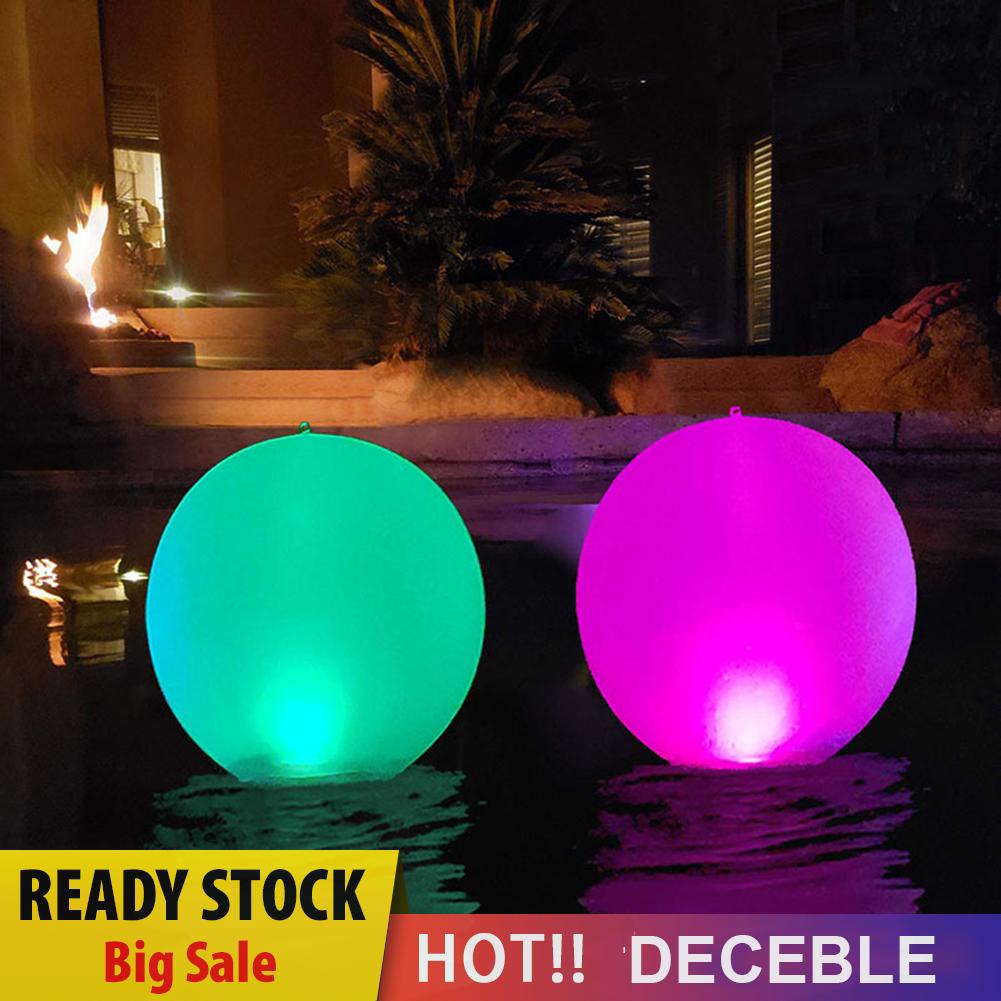 deceble Inflatable Beach Ball Remote Control LED Light Swimming Pool Ball Party Toy