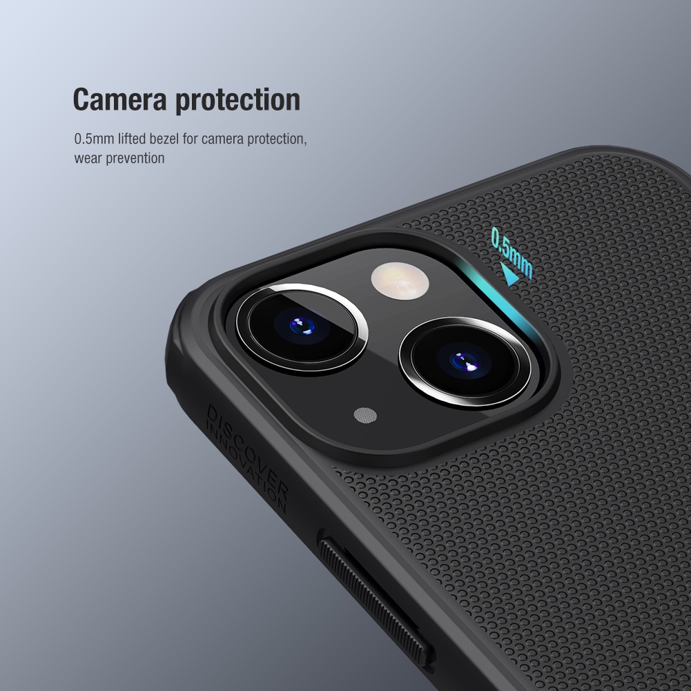 Ốp điện thoại Nillkin màu nhám dạng giáp siêu mỏng chống sốc chống bám vân tay cho iPhone 13 Mini