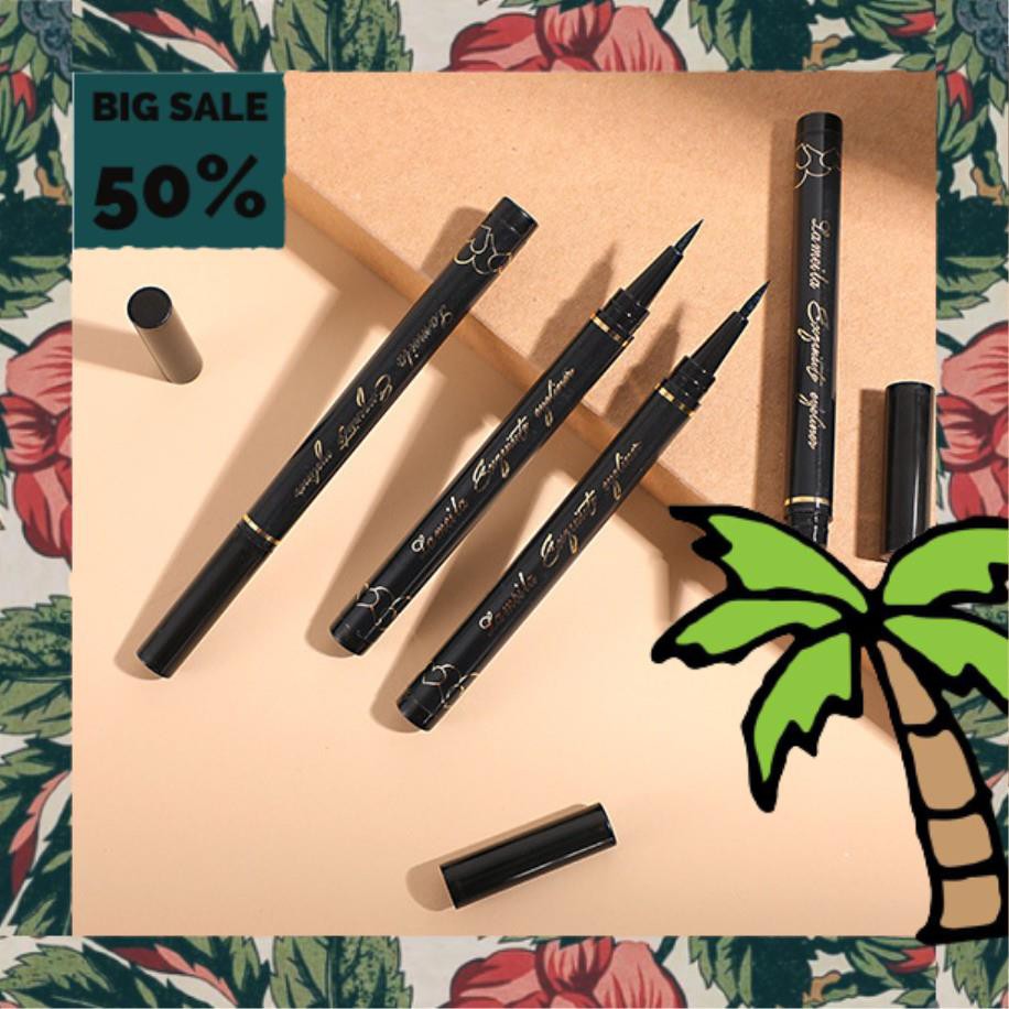 Kẻ Mắt Bút Đen Lameila 808 Vỏ Tim Đen Đáng Yêu Chính Hãng Nội Địa