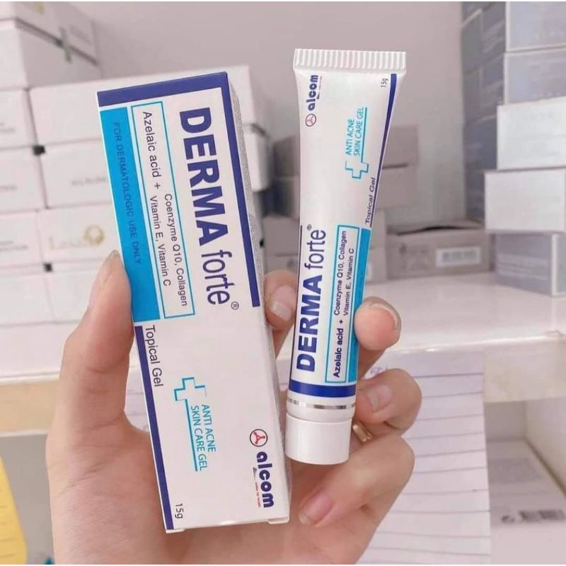 Derma Forte Gel giảm mụn thâm làm sáng da cho da dầu mụn nhạy cảm 15g