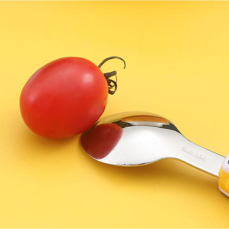 Thìa dĩa tập xúc cho bé inox cao cấp