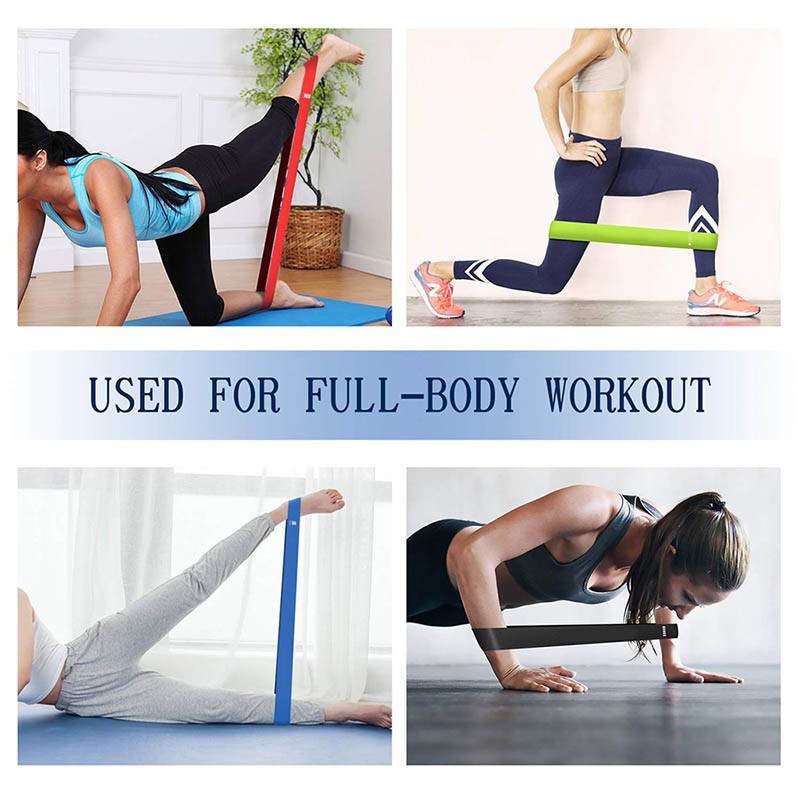 5Pcs/set Stretch Resistance Bands Set Indoor Fitness Equipment 0.35mm-1.1mm Yoga Pilates Sports Training Elastic Bands