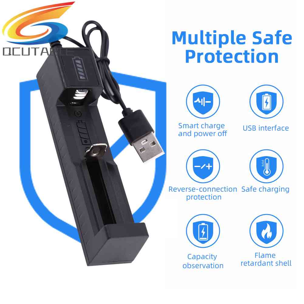 Bộ Sạc Pin USB 1 Rãnh Cho 18650 22650 16340