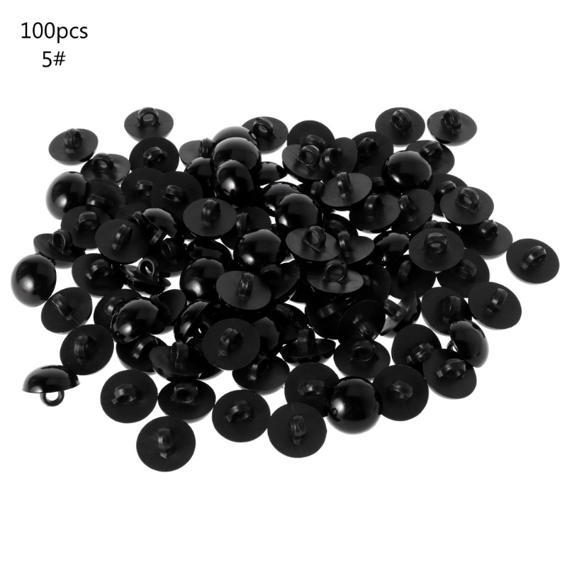 Set 100 Cúc Áo Màu Đen Chuyên Dụng Cho Búp Bê DIY 9 10 11 5 12 5 1