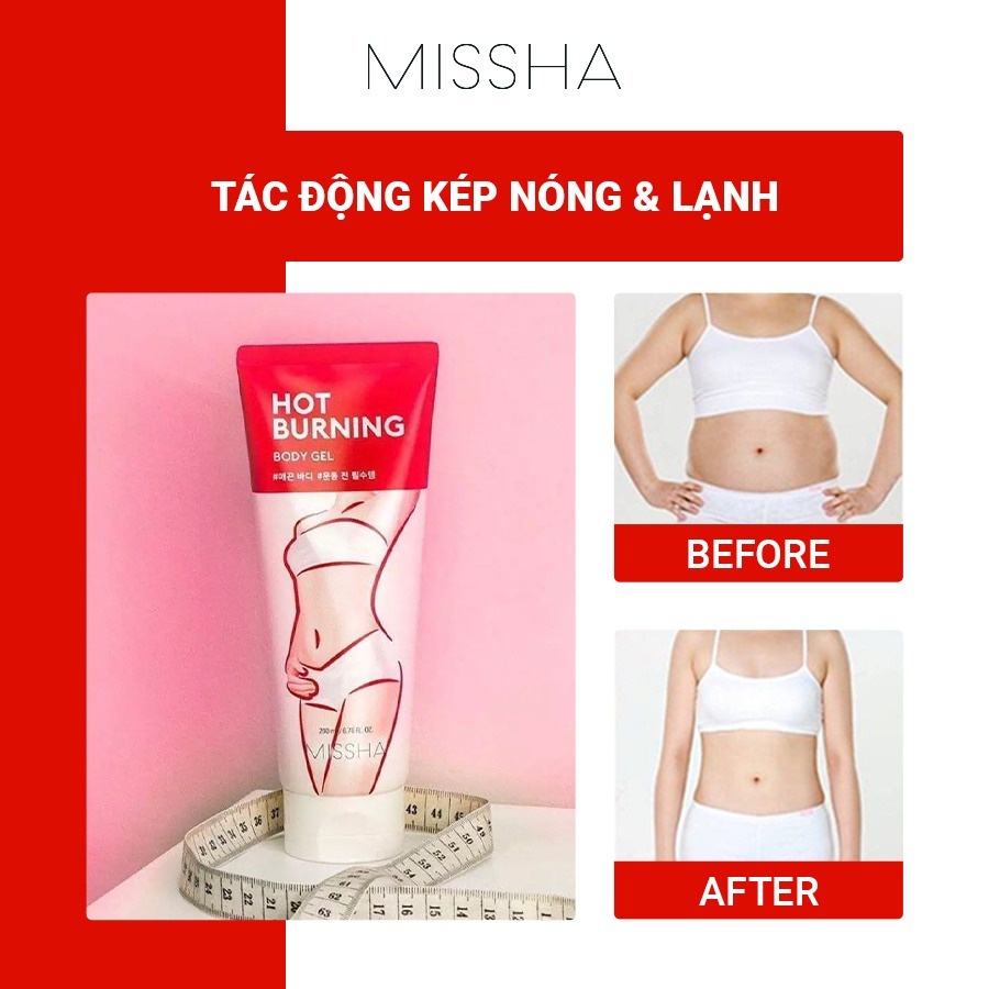 Gel Tan Mỡ Missha Hot Burning Body Gel 200ml