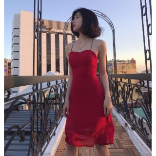 Đầm đuôi cá dây tròn - Đỏ