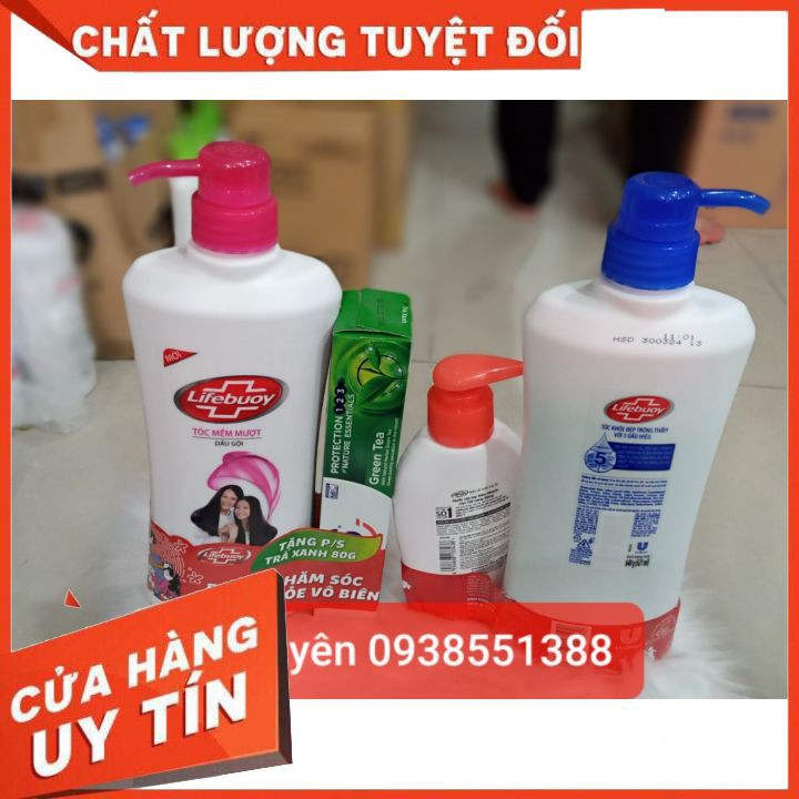 DẦU GỘI ĐẦU LIFEBUOY 640G tặng (Số 1-  Xanh ; Số 2 - Hồng)🍔 FREESHIP 🍔 MỀM MƯỢT ,TÓC DÀY ,ÓNG Ả CHẮC KHỎE ,NGỪA RỤNG TÓC