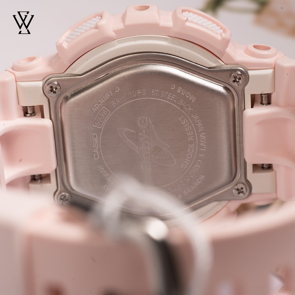 Đồng Hồ Điện Tử Nữ Casio Baby-G WATCHSTORE BA-110RG-4ADR Thiết Kế Mặt Kính Khoáng 43mm, Dây Và Vỏ Nhựa Bền Bỉ