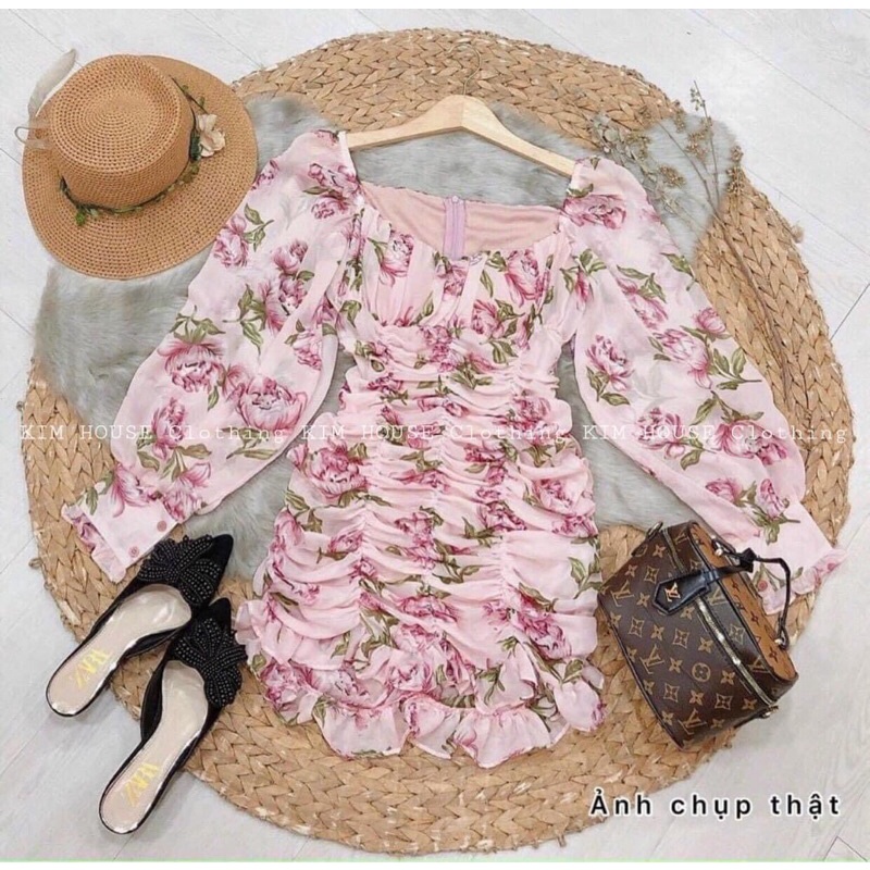 VÁY VOAN HOA BODY NHÚN