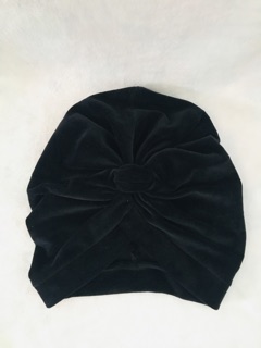 Mũ turban cho người lớn: đen nhung