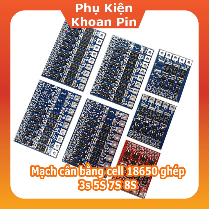 Mạch cân bằng cell pin Li-ion 3.7V, 4s 5s 6s 7s và 8s.