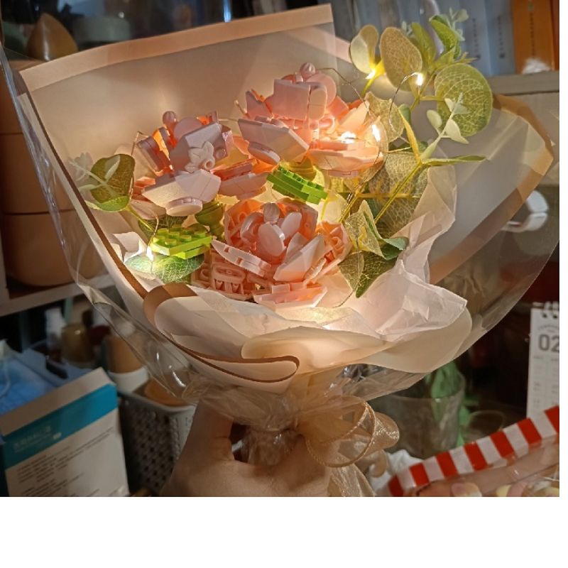 Khối lắp ráp Sembo, đồ chơi lắp ráp tự làm bông hoa vĩnh cửu ba chiều sáng tạo🧩🧩🧩