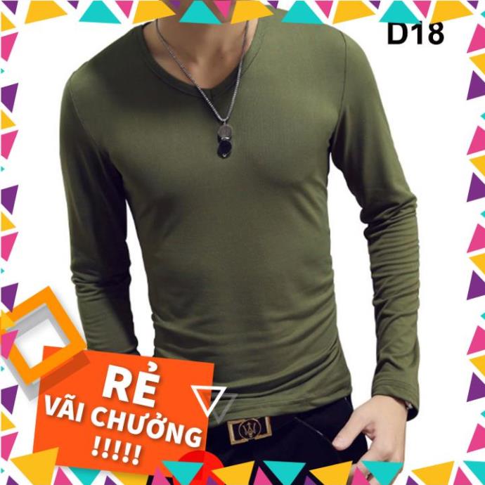 [HOT SALE] ÁO THU ĐÔNG NAM  tay dài cổ tim, chất cotton 4 chiều , áo dài tay nhiều màu dáng ôm thời trang _vifa | BigBuy360 - bigbuy360.vn