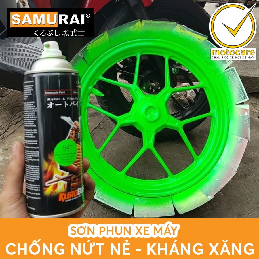 [ COMBO 4 CHAI ] SƠN XỊT SAMURAI MÀU XANH LÁ HUỲNH QUANG UCH210 -UC1002 - 54** - K1K